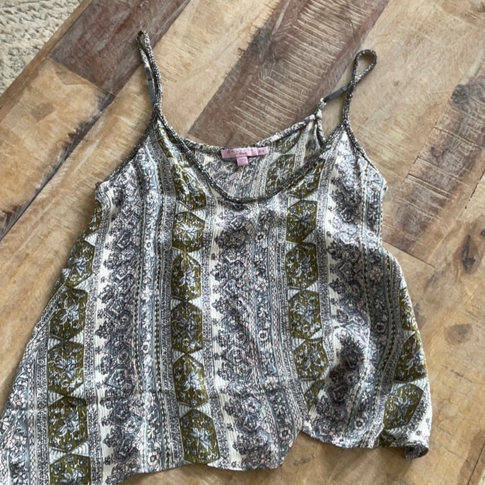Calypso St. Barth silk cami with beading. XS